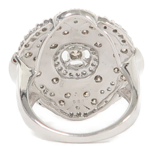 Fine Jewelry Diamond 8.7g Ring 18K White Gold US#6