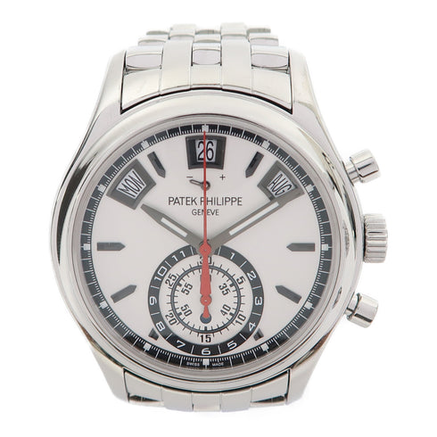 PATEK PHILIPPE Annual Calendar Chronograph Automatic Watch Stainless Steel White
