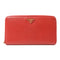 PRADA GHW Long Wallet Saffiano Leather Red 1M1188