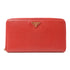 PRADA GHW Long Wallet Saffiano Leather Red 1M1188