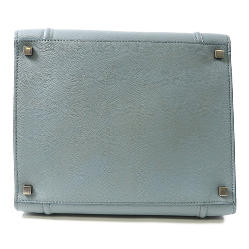 CELINE SHW Hand Bag Calfskin Leather Blue