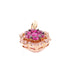 Jewelry Ruby 0.8ct Diamond Pendant Top 18K Rose Gold