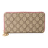 GUCCI GG GHW Long Wallet 307982 Coated Canvas Brown Pink