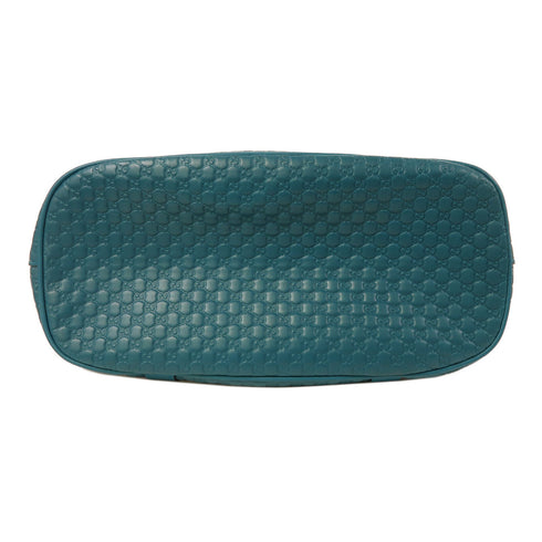 GUCCI GG GHW Micro Guccissima 2 Way Bag Handbag 449663 Calfskin Leather Blue