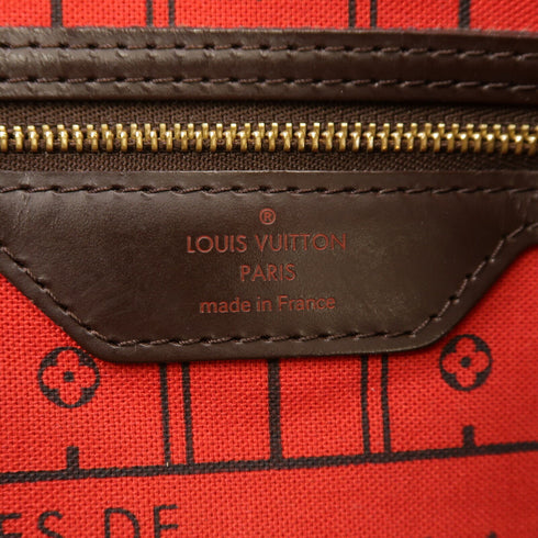 LOUIS VUITTON LV GHW Neverfull MM Tote Shoulder Bag N51105 Damier Ebene Brown v1