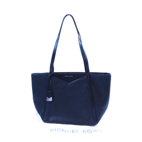 Michael Kors SHW Tote Bag Calfskin Leather Black