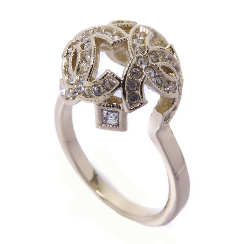 CHANEL CC Ring Accessories US#6 A17 Metal Gold