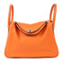 HERMES PHW Lindy 30 2 Way Shoulder Bag Veau Swift Leather Orange
