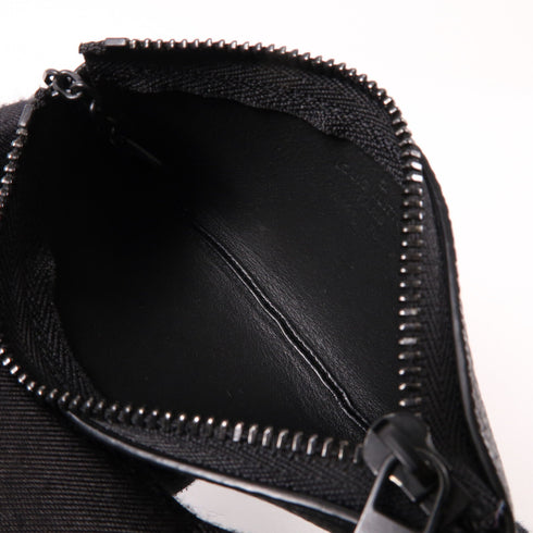 LOUIS VUITTON LV Pochette Cle Key Coin Case M81031 Aerogram Leather Black