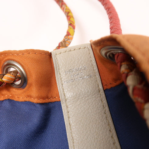 HERMES PHW Soie Cool Backpack Silk Orange