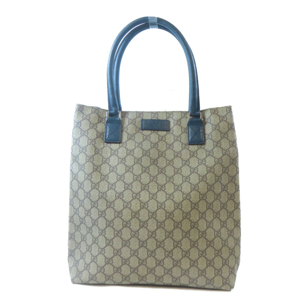 GUCCI GG SHW Tote Bag PVC Coated Canvas Brown