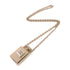 CHANEL CC GHW Locket Necklace B22S Metal PVC Gold Tone Color White