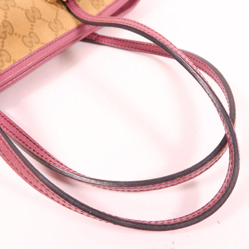 GUCCI GG GHW Original GG Tote Bag 353119 KH1BG Canvas/Leather Brown/Purple