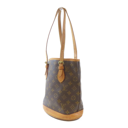 LOUIS VUITTON LV GHW Bucket PM Shoulder Handbag M42238 Monogram Brown