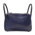 HERMES PHW Lindy 30 2Way Shoulder Hand Bag Vaux Swift Leather Blue Indigo