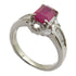 FINE JEWELRY 1.11ct Ruby 0.47ct Diamond Ring US#6.25 PT900 Platinum