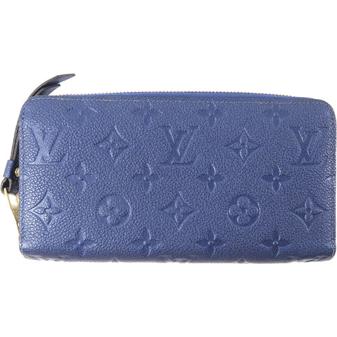 LOUIS VUITTON LV GHW Zippy Long Wallet M61864 Monogram Empreinte Blue