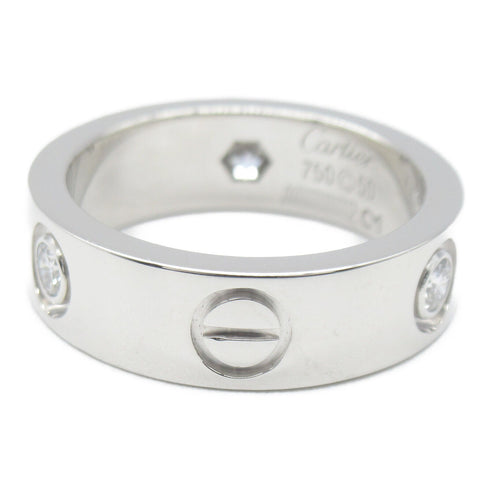 CARTIER Love Ring 3P Diamond B4032500 18K White Gold Cartier#50 JP#10 US#5.25