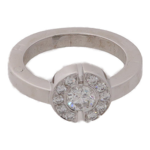 CHANEL CC Diamond Ring Accessories US#5.5 18K White Gold