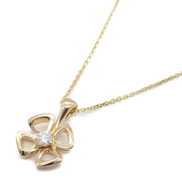 BVLGARI Fiorever 1P Diamond NC Necklace 4.2g 18K Rose Gold