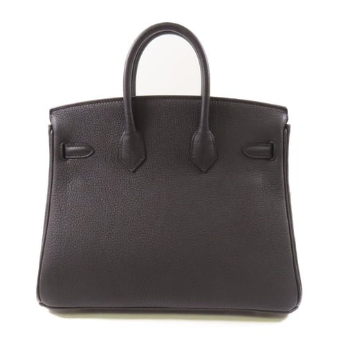 HERMES GHW Birkin 25 Handbag Togo Leather Noir Black