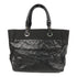 CHANEL Quilted CC SHW Blarritz Tote MM Tote Bag Coated Canvas Black