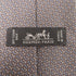HERMES Tie Ties Silk Gray