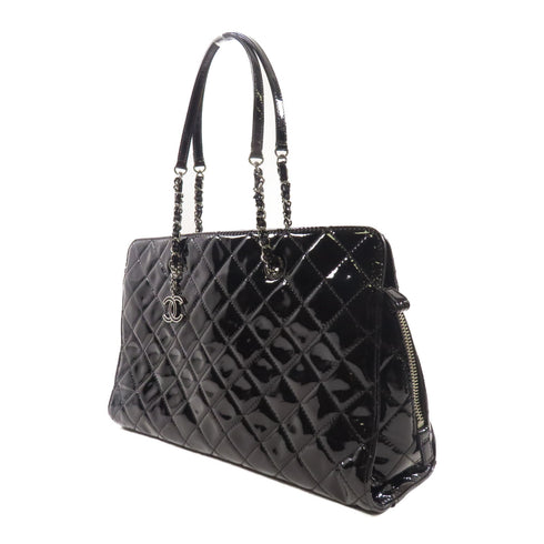 CHANEL CC SHW Shoulder Tote Bag Patent Leather
