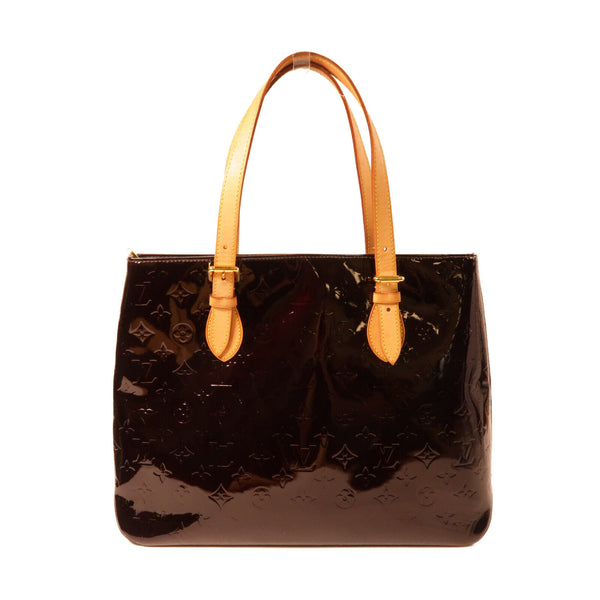 LOUIS VUITTON LV GHW Brentwood Tote Bag Handbag M91994 Vernis Winered