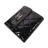 CHANEL Quilted CC SHW Wallet Patent Leather Black
