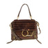 Chloe Faye Day Handbag Shoulder Bag Embossed Calfskin Leather Brown