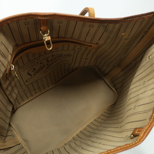 LOUIS VUITTON LV GHW Neverfull MM Shoulder Tote Bag M40156 Monogram Brown v2