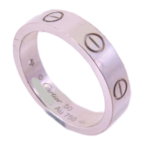 CARTIER Love Ring Precept #50 US#5.5 18K White Gold