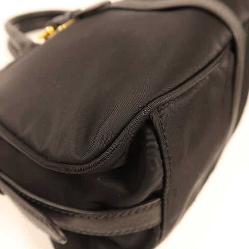 PRADA GHW 2 Way Shoulder Bag BN1903 Nylon Leather Black