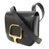 HERMES GHW Della Mini Shoulder Bag Calfskin Leather Black Noir