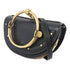 Chloe GHW Nile Bracelet 2 Way Shoulder Bag Calfskin Leather Black