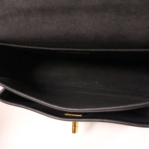 LOUIS VUITTON LV GHW Lock Me Chain Shoulder Bag Calfskin Leather Black