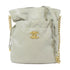 CHANEL Quilted CC GHW Bucket Chain Shoulder Bag Leather Grey Gray