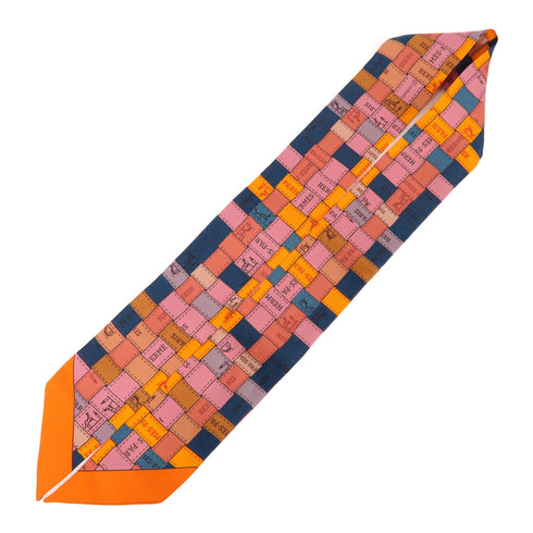 HERMES Twilly Silk Orange