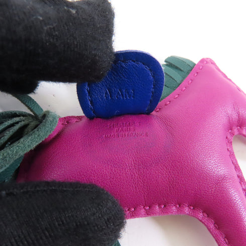 HERMES Rodeo PM Charm Veau Swift Leather Rose Purple Green Blue