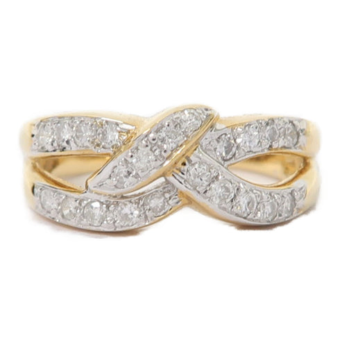 Fine Jewelry Diamond 3.8g Ring 14K Yellow Gold US#3.5