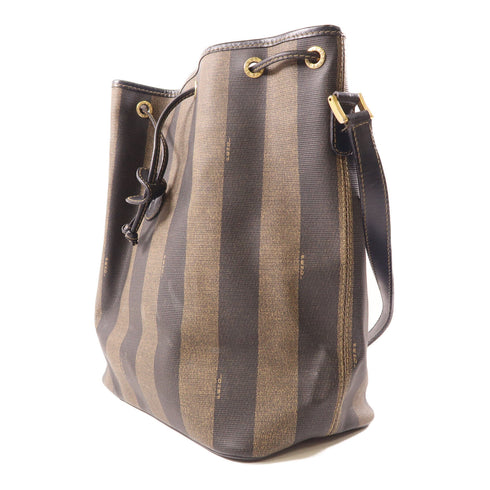 FENDI GHW Vintage Bucket Bag Shoulder Bag Coated Canvas