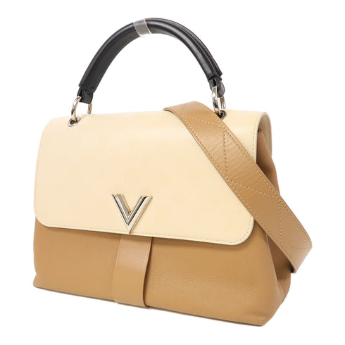 LOUIS VUITTON LV SHW Very One Handle 2 Way Shoulder Bag Calfskin Leather Beige