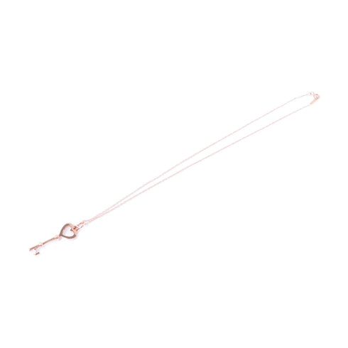 TIFFANY&CO Heart Key Necklace Accessories Pink Gold