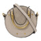 Chloe GHW Mini Pixie Deals Chain Shoulder Bag Calfskin Leather Grey