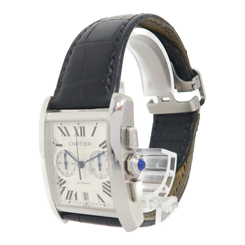 CARTIER Tank MC Chronograph Automatic Watch W5330007 Steel White