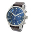 IWC Pilot Chronograph Automatic Watch IW377714 Stainless Steel Leather Blue