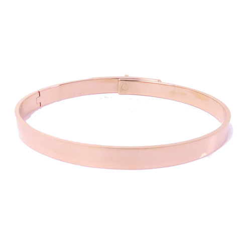 HERMES 0.26ct Diamond Bracelet Bangle 18K Pink Gold