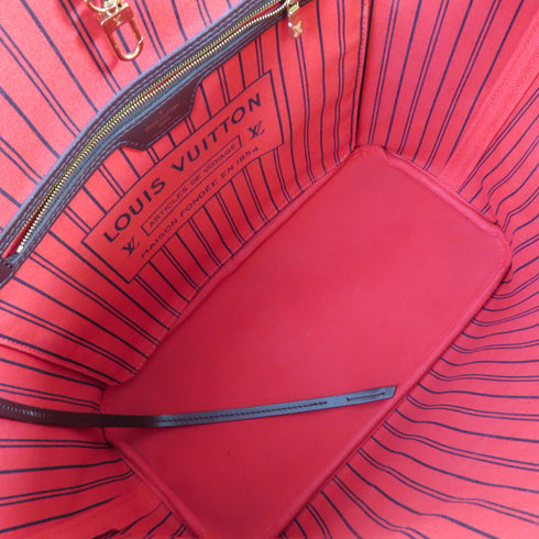 LOUIS VUITTON LV GHW Neverfull MM Tote Shoulder Bag N41358 Damier Ebene Brown