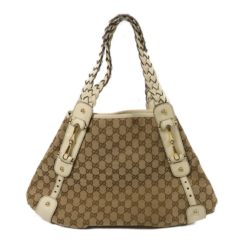GUCCI GG GHW Pelham Medium Handbag 137621 Canvas Brown/Beige